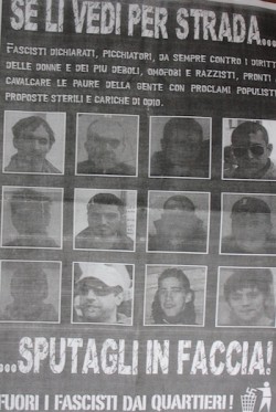 Bergamo, volantini contro Forza Nuova: “Sputagli in faccia, fuori i fascisti dai quartieri”