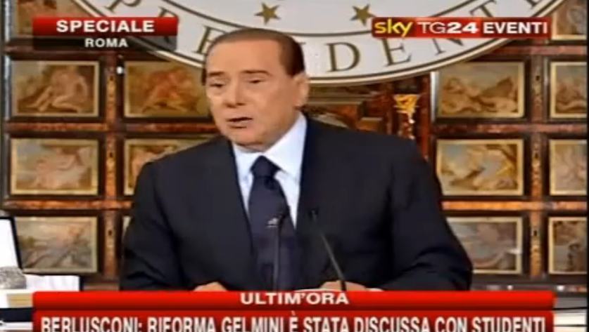 Berlusconi il 23 dicembre scorso: «sono legato da un’amicizia vera con Mubarak, Ben Ali e Gheddafi».
