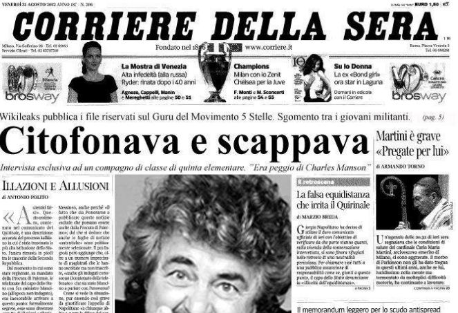 Grillo ironizza sul Corriere, ma i suoi fan non capiscono